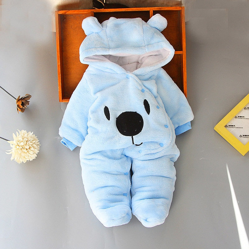 Baby Kid’s Soft Warm Cotton Hooded Rompers