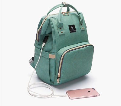 Large Capacity USB Maternity Baby Diaper Bag