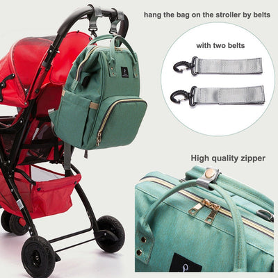 Large Capacity USB Maternity Baby Diaper Bag