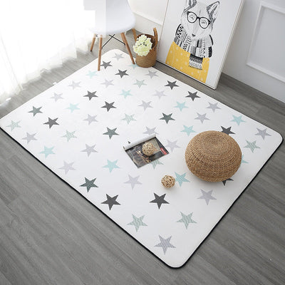 Anti-Slip Soft Geometric Patterned Carpets For Baby Bedroom