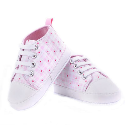 Stylish Comfortable Cotton Baby Lace-Up Sneakers