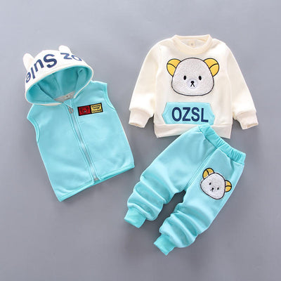 3 Pieces Colorful Winter Baby Cloth