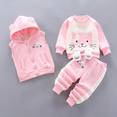 3 Pieces Colorful Winter Baby Cloth