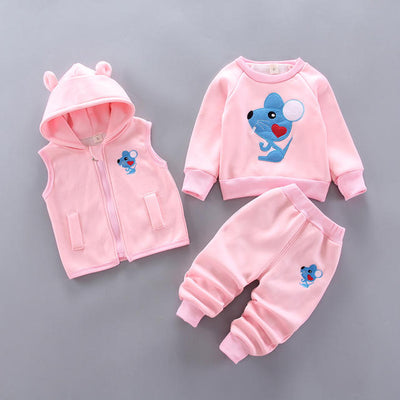 3 Pieces Colorful Winter Baby Cloth