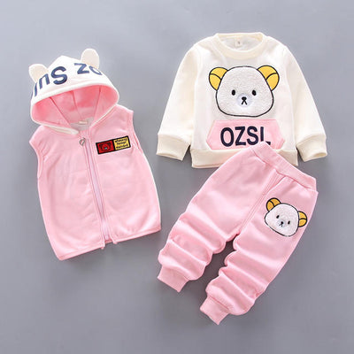 3 Pieces Colorful Winter Baby Cloth